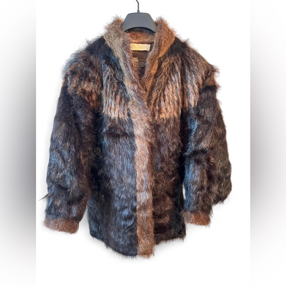 Other - Vintage 80s Brown Nutria Fur Coat Men’s XL XXL Oversized Unisex